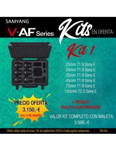 V-AF Kit 1: Maleta con 6 objetivos para Sony E