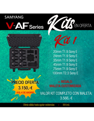 V-AF Kit 1: Maleta con 6 objetivos para Sony E